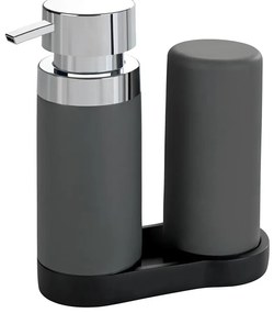 WENKO 54735100 - Stazione di lavaggio EASY SQUEEZ-E 15x18 cm grigio/grigio