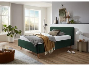 Letto singolo imbottito verde scuro rete non inclusa 120x200 cm Mattis – Meise Möbel