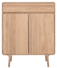 Cassettiera in rovere massiccio Fawn - Gazzda