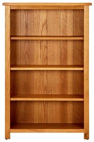 Libreria a 4 ripiani 70x22x110 cm in legno massello di rovere
