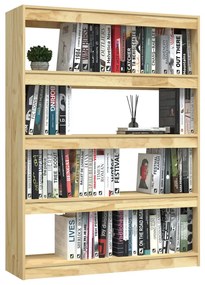 Libreria/divisorio 100x30x135,5 cm in legno massello di pino