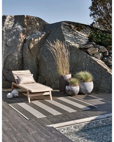 Tappeto da interno/esterno color antracite/color crema 140x180 cm Bob Charcoal Linen – Pappelina