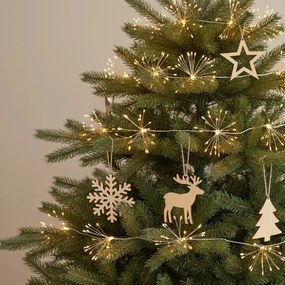 Brilagi - Catena luminosa natalizia LED da esterno, 150 LED, 5 m, IP44, bianco caldo, effetto scintillante