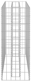 Gabbione Letto Rialzato in Acciaio Zincato 90x30x90 cm