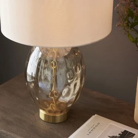 Endon 101150 - Lampada da tavolo dimmerabile ERIN 1xE27/10W/230V bianca/beige fumé