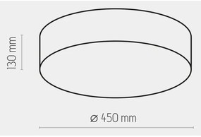 Plafoniera  RONDO 4xE27/15W/230V d. 45 cm beige