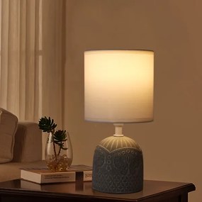 Aigostar - Lampada da tavolo 1xE14/40W/230V grigio/bianco