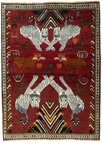 Gabbeh Tappeto persiano 180 x 130 Rosso (Iran) Annodato A Mano