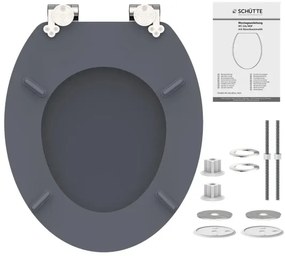Schütte 80104 - Sedile per WC SPIRIT Antracite con chiusura SoftClose in MDF
