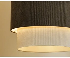 Duolla - Lampadario a plafone CORDUROY 1xE27/15W/230V diametro 40 cm marrone/color crema