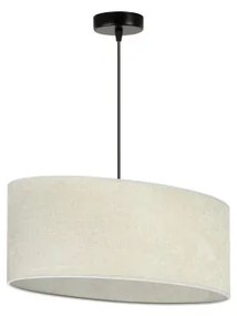 Duolla - Lampadario a sospensione con filo OVAL 1xE27/15W/230V grigio