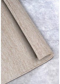 Passatoia beige tessuta a mano in misto lana 80x200 cm Pradesh Linen White - Elle Decoration