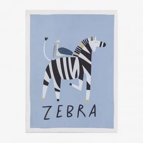 Quadro Decorativo Stampato su Tela Fulvio Kids Zebra - Sklum