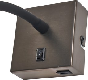 Set di 2 Applique Moderne Color Canna di Fucile con USB-C - Gosna