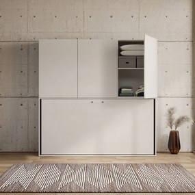 Letto NABOR singolo a scomparsa Bianco Frassino Composizione D