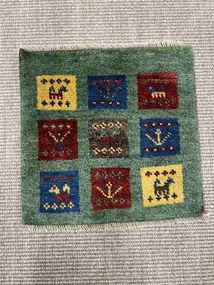 Gabbeh Tappeto persiano 40 x 40 Verde (Iran) Annodato A Mano