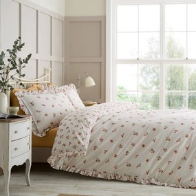Biancheria da letto singola bianca 135x200 cm Frill Ditsy Floral - Catherine Lansfield