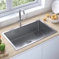 Lavello da Cucina Lavorato a Mano in Acciaio Inox cod mxl 49035