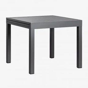 Tavolo da Giardino Rettangolare Allungabile in Alluminio (90-180x90 - Sklum