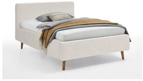 Letto matrimoniale imbottito bianco con contenitore con rete inclusa 140x200 cm Mattis – Meise Möbel