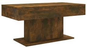 Tavolino da salotto rovere fumo 96x50x45cm in legno multistrato