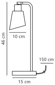 Nordlux - Lampada da tavolo MOLLI 1xE14/25W/230V