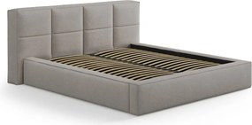 Testiera grigio chiaro imbottita 229x100 cm Darren – Micadoni