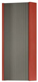 Pensile bagno Niwa laccato opaco paprika con vetro grigio carbone, 1 anta apertura da sinistra P 17 x L 30 x H 78.5 cm