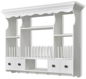 Pensile a Muro da Cucina in Legno Bianco