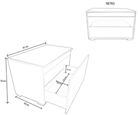Cassa Panca con cassettone in legno 81 cm TORTORA