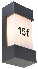 Lampada da parete esterna moderna grigio scuro IP44 - Tide