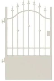 Cancello con serratura elettrica Civetta in ferro, apertura a sinistra, L 104.5, H 150-165 cm, di colore bianco