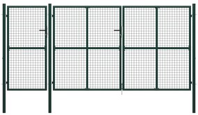 Cancello Per Giardino İn Acciaio 400x150 Cm Verde /