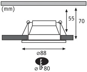 Paulmann 93403 - LED/6,5W IP44 Lampada da bagno dimmerabile COLE 230V