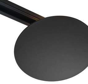 Plafoniera nera moderna per sistema a binario monofase a 2 luci - Iconic Pulley