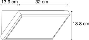 Lampada da parete moderna da esterno grigio scuro con LED IP65 e sensore di movimento - Marek