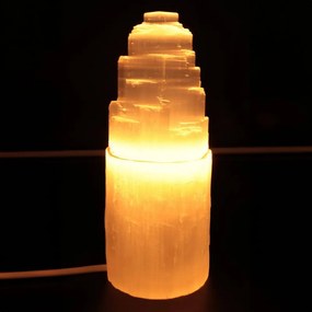 Lampada in Selenite Bianco naturale 2-3Kg