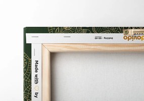 Stampa su tela – Mandala decorativa dettagliata in verde