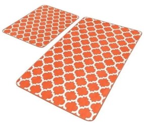 Set di tappetini per il bagno arancioni in velluto 2 pz 60x100 cm – Mila Home