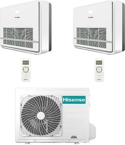 Climatizzatore Condizionatore Hisense Console Serie Turbo R32 Dual Split Inverter 12000 + 12000 BTU con U.E. 2AMW52U4RXC NOVITÁ Classe A++/A+