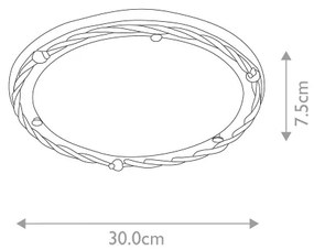 Elstead PB-F-B-BLK-GOLD - Plafoniera PEMBROKE 1xE27/60W/230V ottone