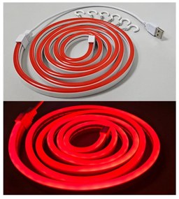 LED Striscia flessibile NEON LED/5V USB 1,8 m rosso