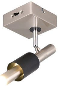 Faretto LED nero e argentato 20,5x10 cm Ikaris – Trio Select