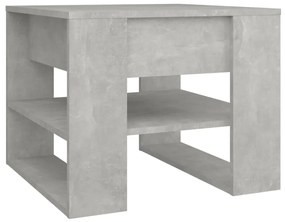 Tavolino salotto grigio cemento 55,5x55x45 cm legno multistrato