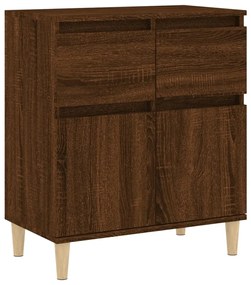 Credenza rovere marrone 60x35x70 cm in legno multistrato