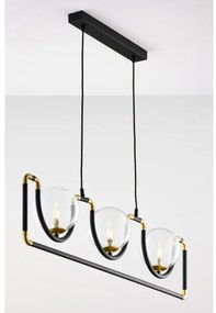 Jupiter 1990 - Lampadario a sospensione con filo HANZA 3xG9/10W/230V nero/oro