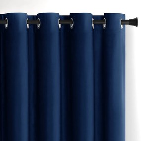 Tenda parzialmente oscurante blu scuro in velluto 140x270 cm Eyelets – Restilo