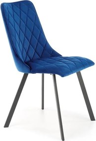 Sedia K450 velluto blu navy