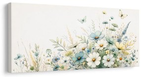 Quadro su tela – Fiori selvatici in tonalità pastello