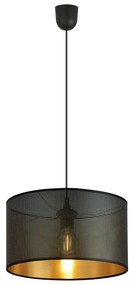 Sospensione Minimal 1 Luce Drago In Acciaio Nero E Oro